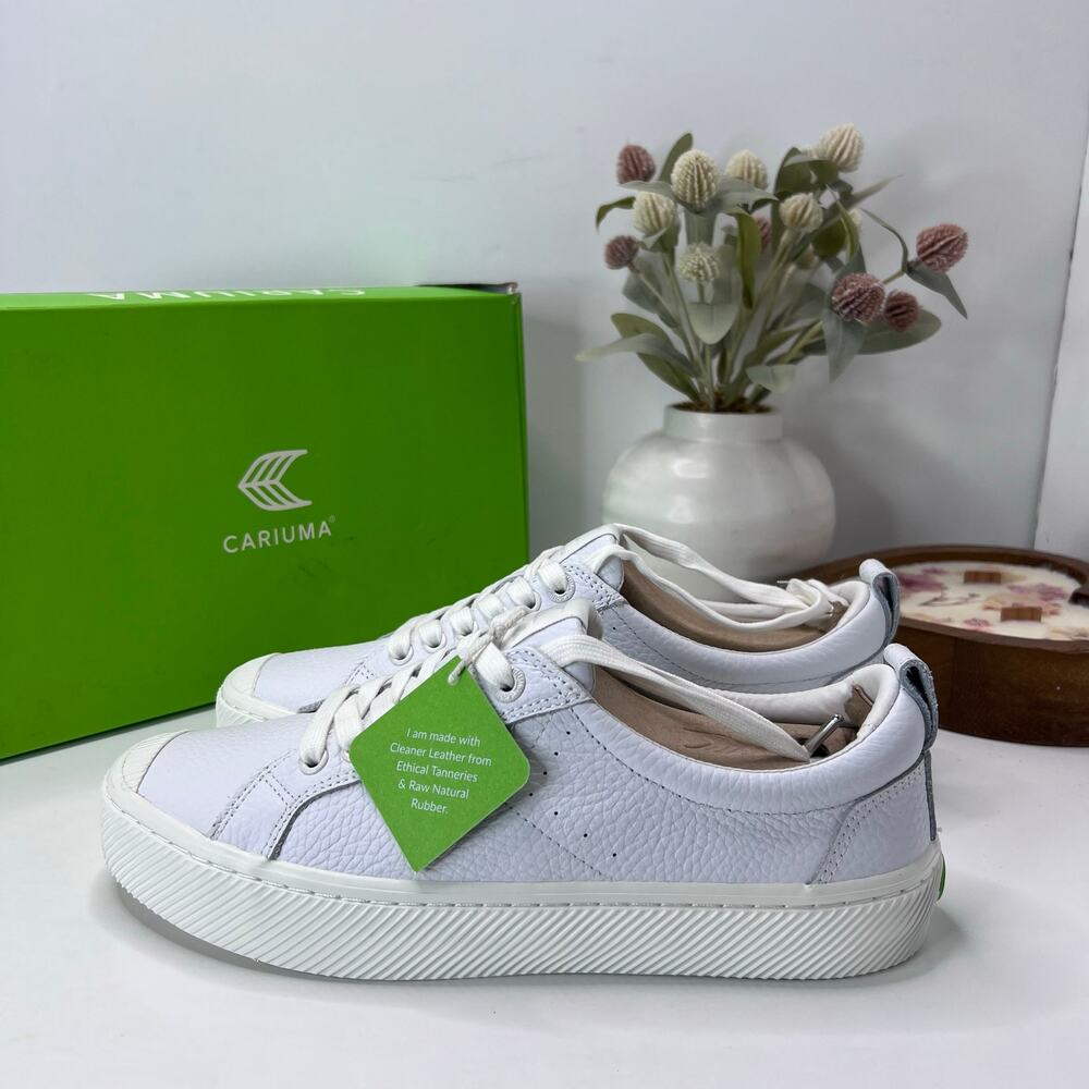 Cariuma OCA Low Casual Leather Sneaker White Women's 10 NWB - Picture 3 of 10